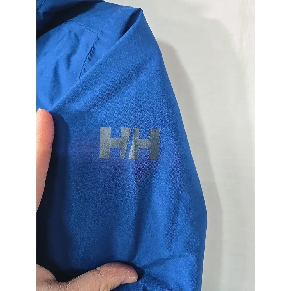 NWT Helly Hansen Girl's Size 140 / 10 Lisburn‎ Rain Coat Jacket Deep Fjord BLUE